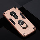 For Motorola E5 Play / E5 (US Version) 2 in 1 Armour Series PC + TPU Protective Case with Ring Holder(Rose Gold)