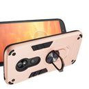 For Motorola E5 Play / E5 (US Version) 2 in 1 Armour Series PC + TPU Protective Case with Ring Holder(Rose Gold)