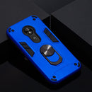 For Motorola E5 Play / E5 (US Version) 2 in 1 Armour Series PC + TPU Protective Case with Ring Holder(Dark Blue)