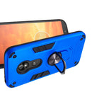 For Motorola E5 Play / E5 (US Version) 2 in 1 Armour Series PC + TPU Protective Case with Ring Holder(Dark Blue)