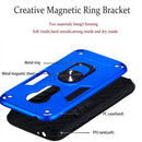 For Motorola E5 Play / E5 (US Version) 2 in 1 Armour Series PC + TPU Protective Case with Ring Holder(Dark Blue)