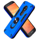 For Motorola E5 Play / E5 (US Version) 2 in 1 Armour Series PC + TPU Protective Case with Ring Holder(Dark Blue)