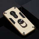 For Motorola E5 Play / E5 (US Version) 2 in 1 Armour Series PC + TPU Protective Case with Ring Holder(Gold)