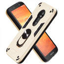 For Motorola E5 Play / E5 (US Version) 2 in 1 Armour Series PC + TPU Protective Case with Ring Holder(Gold)