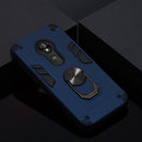 For Motorola E5 Play / E5 (US Version) 2 in 1 Armour Series PC + TPU Protective Case with Ring Holder(Royal Blue)