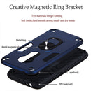 For Motorola E5 Play / E5 (US Version) 2 in 1 Armour Series PC + TPU Protective Case with Ring Holder(Royal Blue)