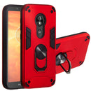 For Motorola E5 Play / E5 (US Version) 2 in 1 Armour Series PC + TPU Protective Case with Ring Holder(Red)