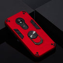 For Motorola E5 Play / E5 (US Version) 2 in 1 Armour Series PC + TPU Protective Case with Ring Holder(Red)