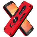 For Motorola E5 Play / E5 (US Version) 2 in 1 Armour Series PC + TPU Protective Case with Ring Holder(Red)