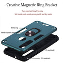 For Motorola One Macro / Moto G8 Play 2 in 1 Armour Series PC + TPU Protective Case with Ring Holder(Dark Green)