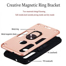 For Motorola One Macro / Moto G8 Play 2 in 1 Armour Series PC + TPU Protective Case with Ring Holder(Rose Gold)