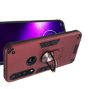 For Motorola One Macro / Moto G8 Play 2 in 1 Armour Series PC + TPU Protective Case with Ring Holder(Wine Red)