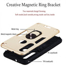 For Motorola One Macro / Moto G8 Play 2 in 1 Armour Series PC + TPU Protective Case with Ring Holder(Gold)