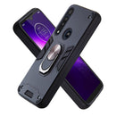 For Motorola One Macro / Moto G8 Play 2 in 1 Armour Series PC + TPU Protective Case with Ring Holder(Black)