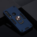 For Motorola One Macro / Moto G8 Play 2 in 1 Armour Series PC + TPU Protective Case with Ring Holder(Royal Blue)