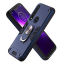 For Motorola One Macro / Moto G8 Play 2 in 1 Armour Series PC + TPU Protective Case with Ring Holder(Royal Blue)