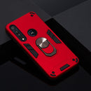 For Motorola One Macro / Moto G8 Play 2 in 1 Armour Series PC + TPU Protective Case with Ring Holder(Red)