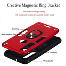 For Motorola One Macro / Moto G8 Play 2 in 1 Armour Series PC + TPU Protective Case with Ring Holder(Red)