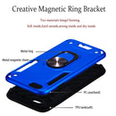 For iPhone 6 / 6s 2 in 1 Armour Series PC + TPU Protective Case with Ring Holder(Dark Blue)