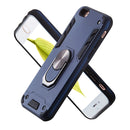 For iPhone 6 / 6s 2 in 1 Armour Series PC + TPU Protective Case with Ring Holder(Royal Blue)