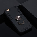 For iPhone 6 / 6s 2 in 1 Armour Series PC + TPU Protective Case with Ring Holder(Black)