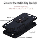 For iPhone 6 / 6s 2 in 1 Armour Series PC + TPU Protective Case with Ring Holder(Black)