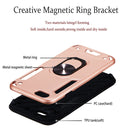 For iPhone 6 / 6s 2 in 1 Armour Series PC + TPU Protective Case with Ring Holder(Rose Gold)