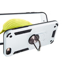 For iPhone 6 / 6s 2 in 1 Armour Series PC + TPU Protective Case with Ring Holder(Silver)