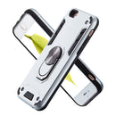 For iPhone 6 / 6s 2 in 1 Armour Series PC + TPU Protective Case with Ring Holder(Silver)