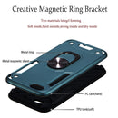 For iPhone 6 / 6s 2 in 1 Armour Series PC + TPU Protective Case with Ring Holder(Dark Green)