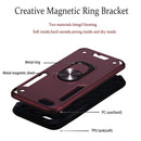 For iPhone 6 / 6s 2 in 1 Armour Series PC + TPU Protective Case with Ring Holder(Wnie Red)