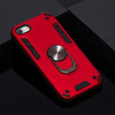 For iPhone SE 2022 / SE 2020 / 8 / 7 2 in 1 Armour Series PC + TPU Protective Case with Ring Holder(Red)