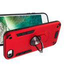 For iPhone SE 2022 / SE 2020 / 8 / 7 2 in 1 Armour Series PC + TPU Protective Case with Ring Holder(Red)