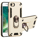 For iPhone SE 2022 / SE 2020 / 8 / 7 2 in 1 Armour Series PC + TPU Protective Case with Ring Holder(Gold)