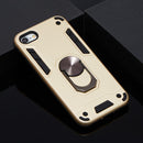 For iPhone SE 2022 / SE 2020 / 8 / 7 2 in 1 Armour Series PC + TPU Protective Case with Ring Holder(Gold)