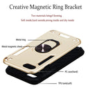 For iPhone SE 2022 / SE 2020 / 8 / 7 2 in 1 Armour Series PC + TPU Protective Case with Ring Holder(Gold)