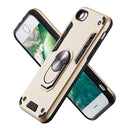 For iPhone SE 2022 / SE 2020 / 8 / 7 2 in 1 Armour Series PC + TPU Protective Case with Ring Holder(Gold)