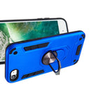 For iPhone SE 2022 / SE 2020 / 8 / 7 2 in 1 Armour Series PC + TPU Protective Case with Ring Holder(Dark Blue)