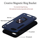 For iPhone SE 2022 / SE 2020 / 8 / 7 2 in 1 Armour Series PC + TPU Protective Case with Ring Holder(Royal Blue)
