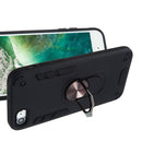 For iPhone SE 2022 / SE 2020 / 8 / 7 2 in 1 Armour Series PC + TPU Protective Case with Ring Holder(Black)