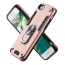 For iPhone SE 2022 / SE 2020 / 8 / 7 2 in 1 Armour Series PC + TPU Protective Case with Ring Holder(Rose Gold)