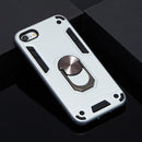 For iPhone SE 2022 / SE 2020 / 8 / 7 2 in 1 Armour Series PC + TPU Protective Case with Ring Holder(Silver)