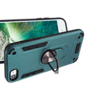 For iPhone SE 2022 / SE 2020 / 8 / 7 2 in 1 Armour Series PC + TPU Protective Case with Ring Holder(Dark Green)