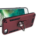 For iPhone SE 2022 / SE 2020 / 8 / 7 2 in 1 Armour Series PC + TPU Protective Case with Ring Holder(Wnie Red)