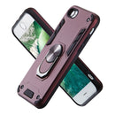 For iPhone SE 2022 / SE 2020 / 8 / 7 2 in 1 Armour Series PC + TPU Protective Case with Ring Holder(Wnie Red)
