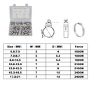 130 PCS Adjustable Single Ear Plus Stainless Steel Hydraulic Hose Clamps O-Clips Pipe Fuel Air with Ear Clamp Pincer Inside Diameter Range: 5.8-21mm