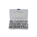 90 PCS Adjustable Single Ear Plus Stainless Steel Hydraulic Hose Clamps O-Clips Pipe Fuel Air Inside Diameter Range: 5.8-21mm