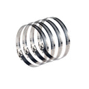 4 PCS Stainless Steel Hose Clamps Pipe Clip Fuel Line Clip, Size: 72-95mm