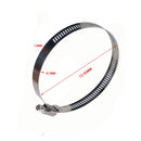 10 PCS Stainless Steel Hose Clamps Pipe Clip Fuel Line Clip, Size: 72-95mm