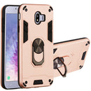 For Samsung Galaxy J4 (2018) 2 in 1 Armour Series PC + TPU Protective Case with Ring Holder(Rose Gold)